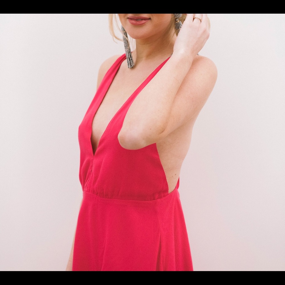 Hot pink babydoll dress